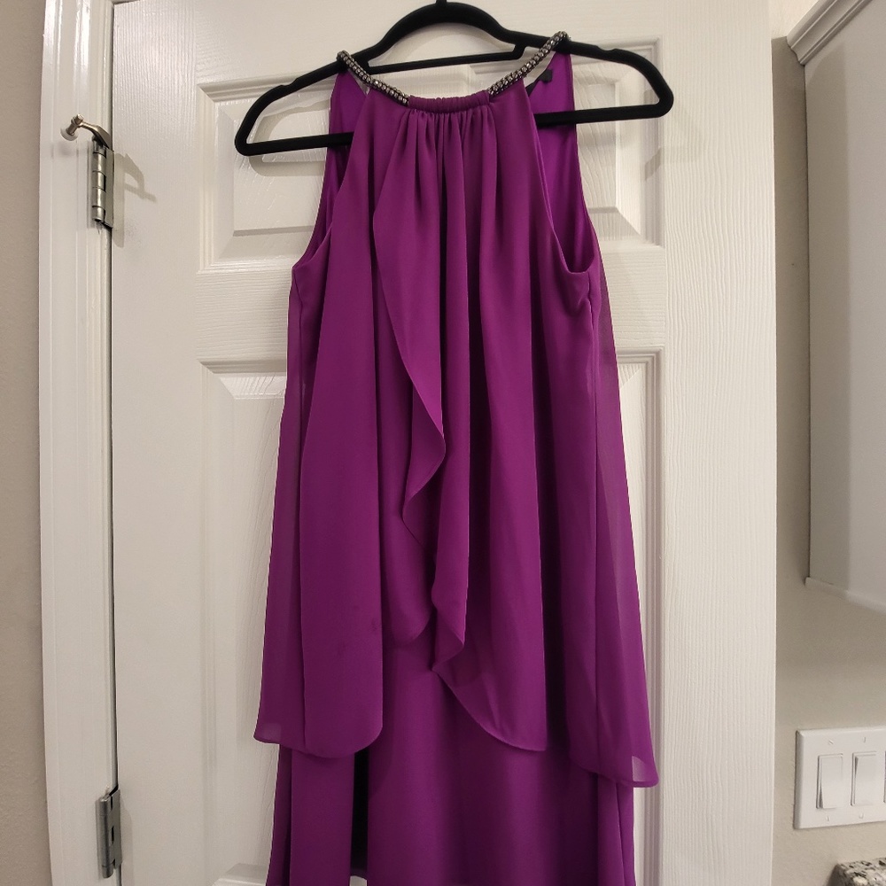 Style & Co. Fuchsia Flutter Dress